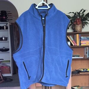 Basic Editions Men's Royal Blue Fleece Vest